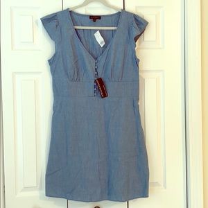 FINAL SALE Cute! Lt Blue Chambray Cotton Dress NWT